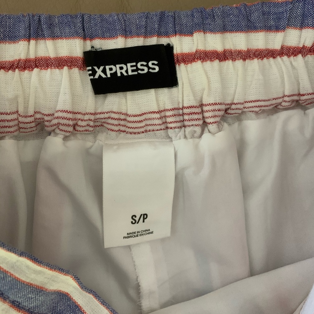 EUC EXPRESS High Waisted Striped Split Leg Pants - Picture 12 of 14